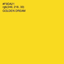 #F9DA21 - Golden Dream Color Image